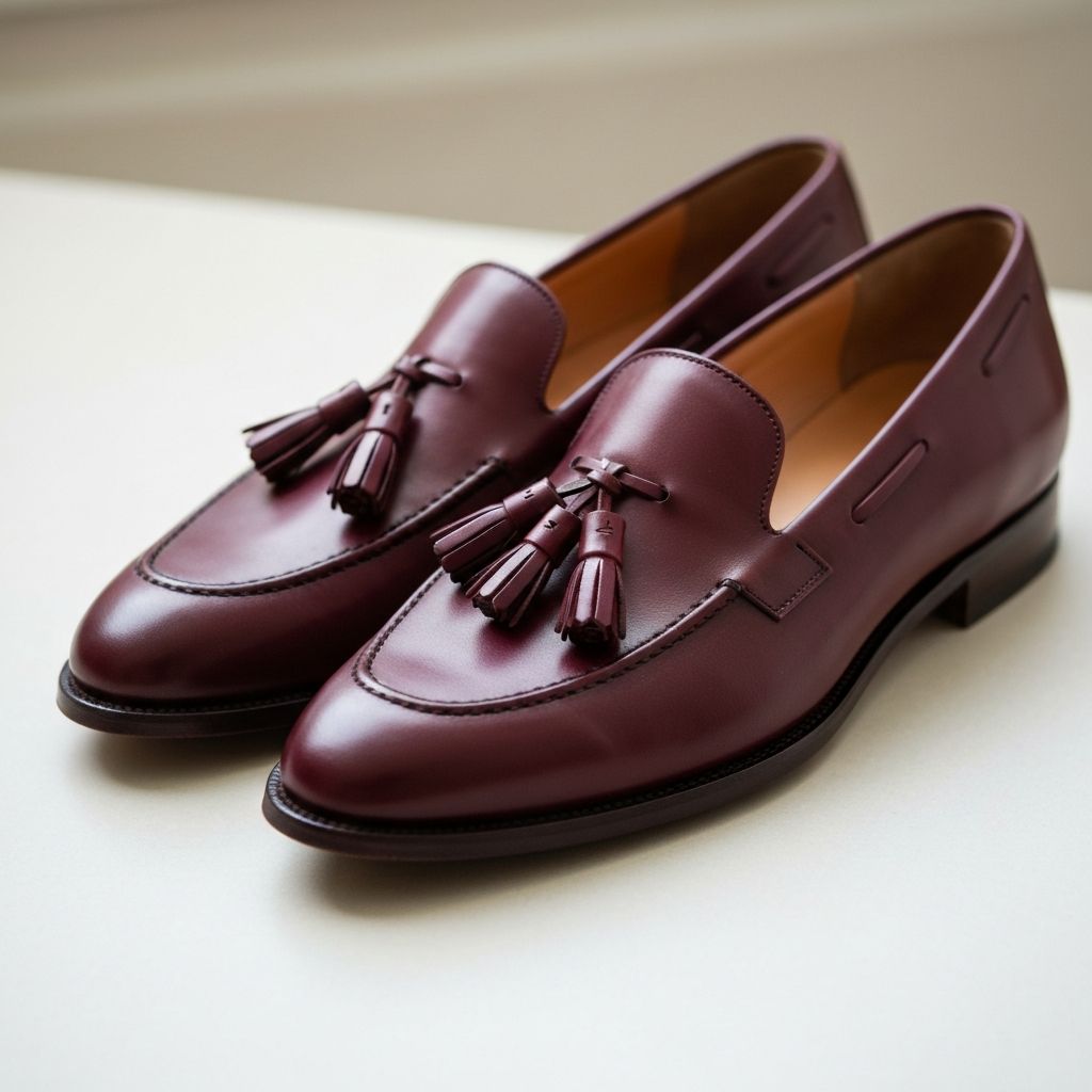 버건디 태슬 로퍼